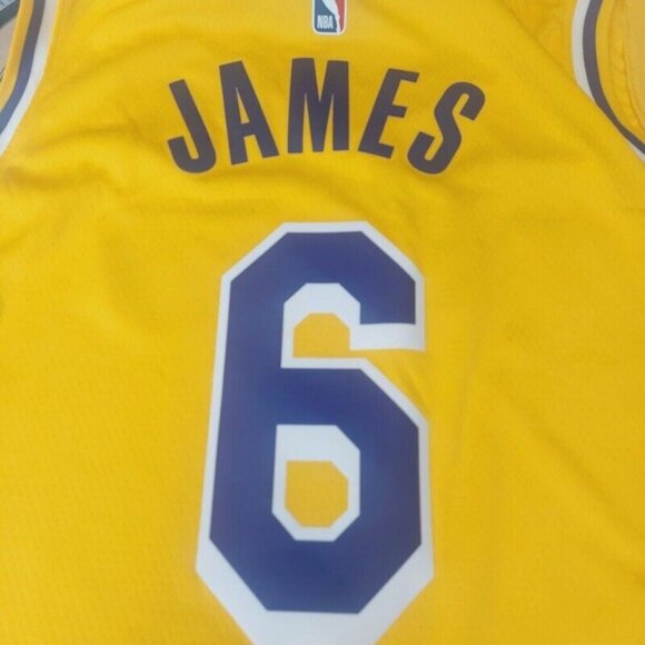 Nike Los Angeles Lakers Swingman Jersey Mens XL LeBron James #6 Icon Edition - Picture 9 of 10
